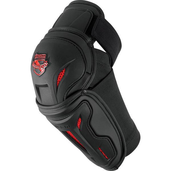 Black l/xl icon stryker field armor elbow guards