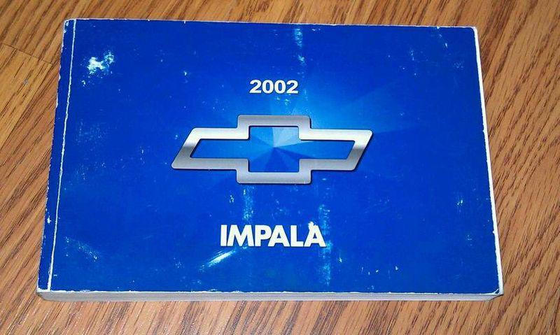 2002 chevrolet impala owners manual / 02 impala owner's manual 