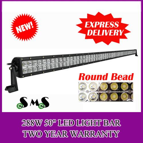 50inch 288w led combo work light bar lightbar offroad jeep\suv\atv 120w180w240w