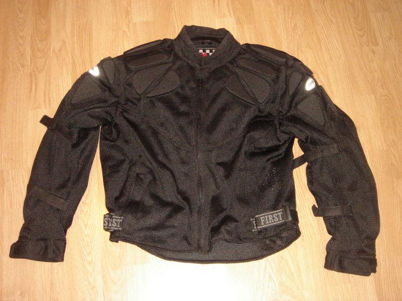 First racing mesh jacket with armor, used x1 motorcycle jacket, mens sz.xlrg