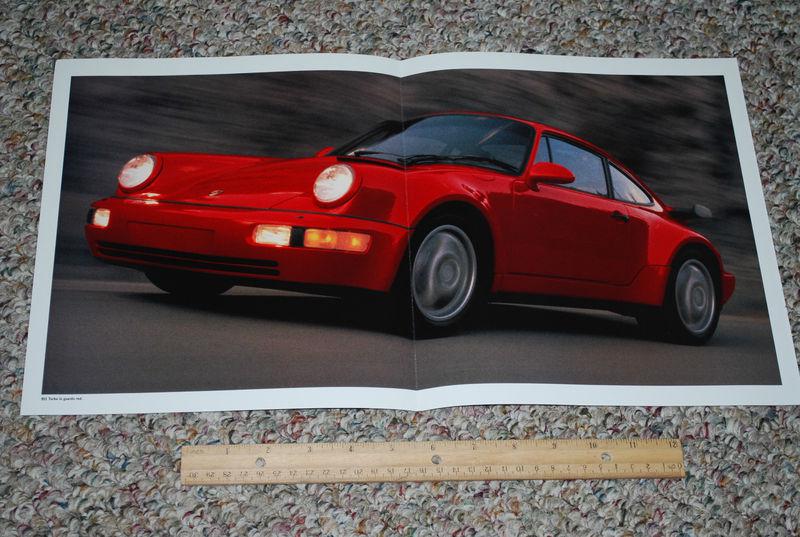 ★★1991 porsche 911 turbo / 911 carrera 2 original poster ad info 91★★ 