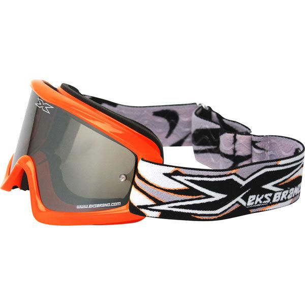 Flo orange/silver mirror eks x brand gox limited goggles