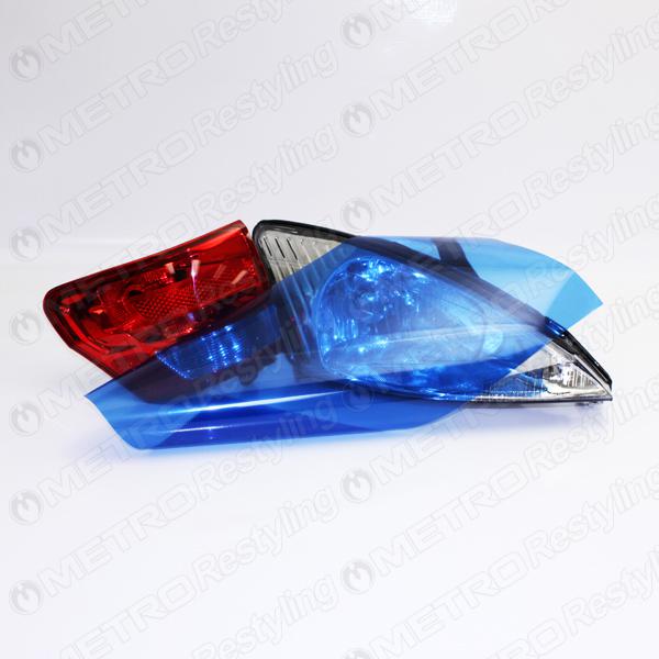 24in x 12in gloss light blue smoke headlight lens tint vinyl film overlay sheet