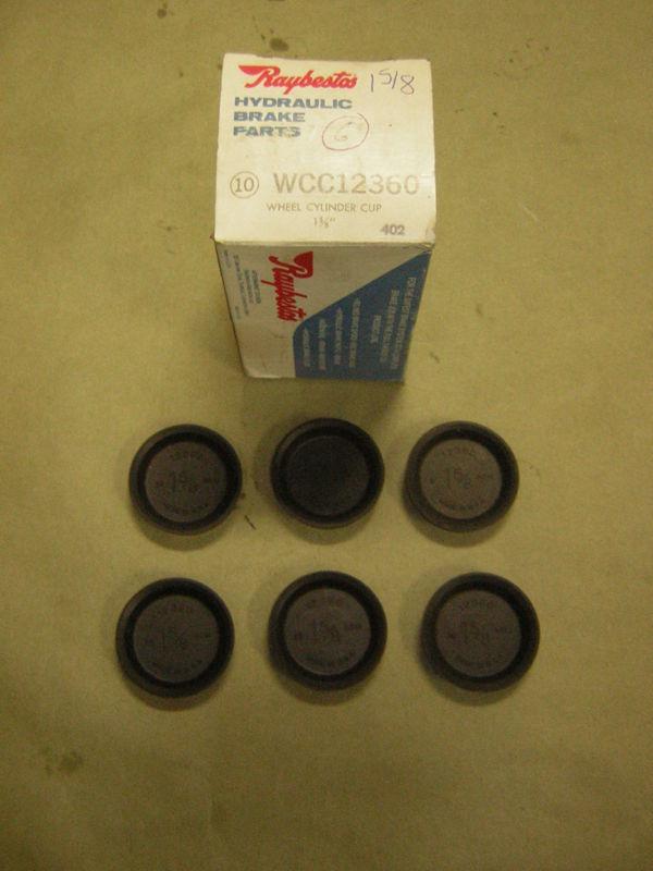 Raybestos wcc12360  1 5/8" wheel cylinder cups box of (6) nos vintage cars new 