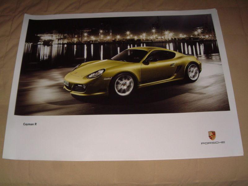 Porsche factory issued showroom poster of the porsche cayman r (n0.14)