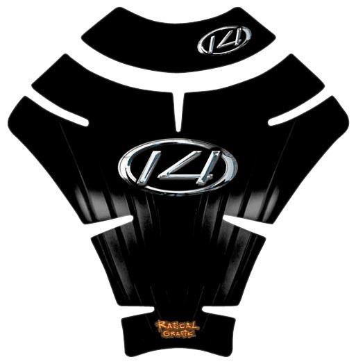 Kawasaki ninja zx14-r/zx14r 2006-2009 black/gry tankpad