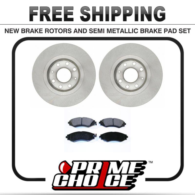 Premium front metallic brake pads and disc rotors complete kit left & right pair