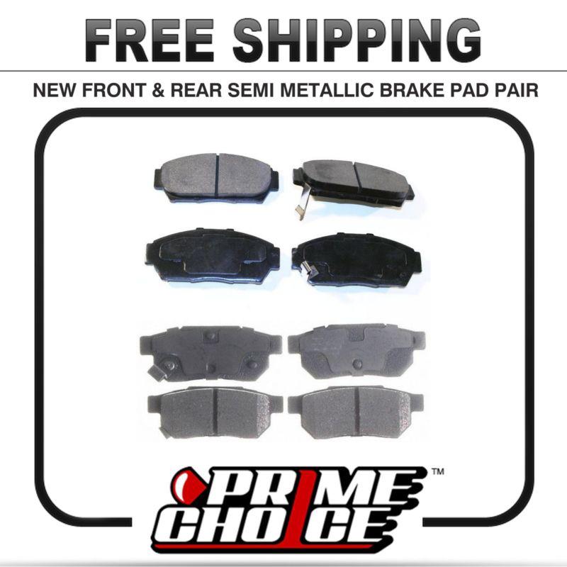 Premium front & rear metallic disc brake pads 2 full complete sets 4 pair 8 pads