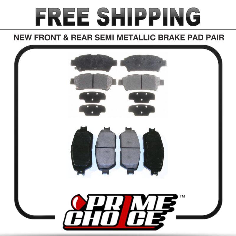 Premium front & rear metallic disc brake pads 2 full complete sets 4 pair 8 pads