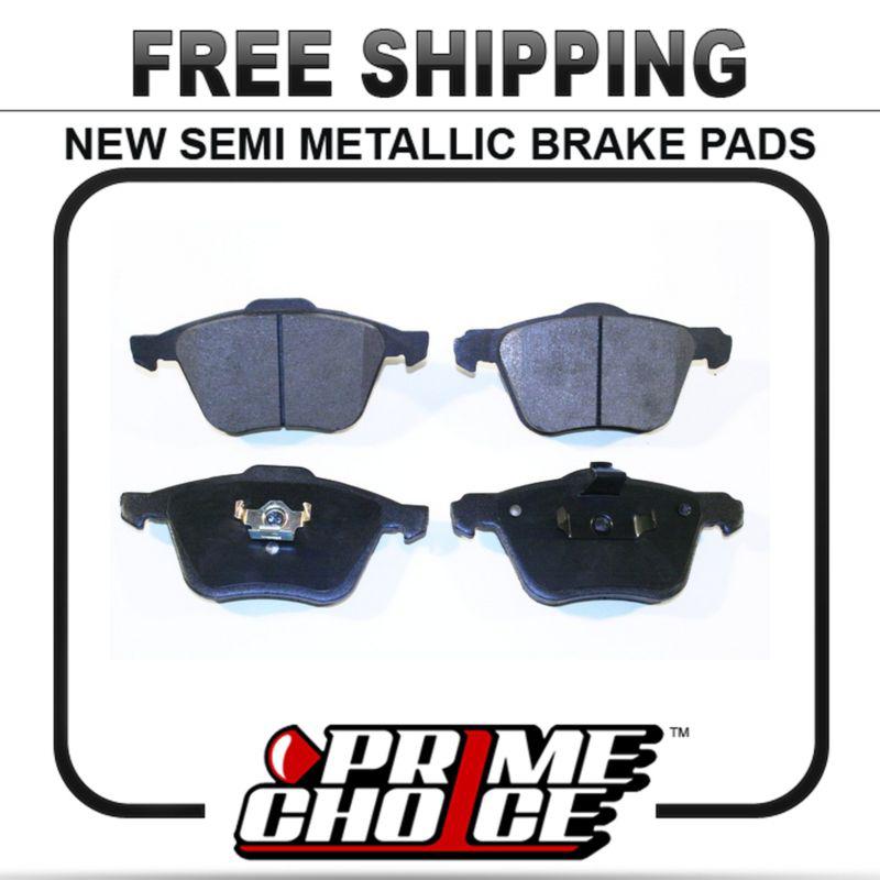 New premium complete set of front metallic disc brake pads with shims