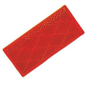 Peterson reflector, rectangular, 3-1/8"x1-3/8", red v483r