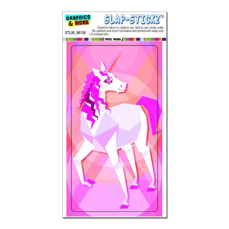 Geometric unicorn pink - fantasy - slap-stickz™ car window locker bumper sticker