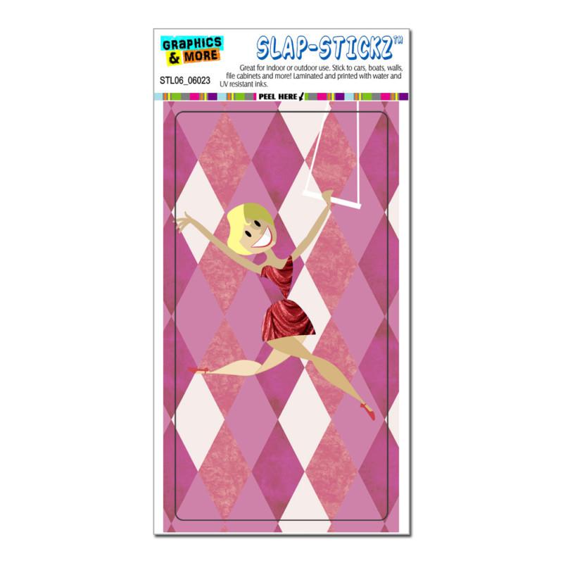 Big top circus trapeze artist - slap-stickz™ car window locker bumper sticker