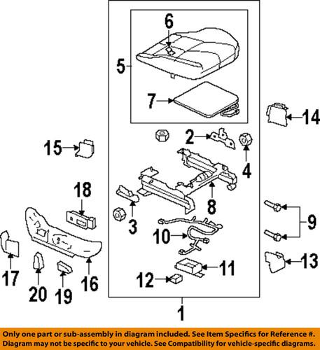 Mazda oem gs4m5705202 passenger seat-track end cover