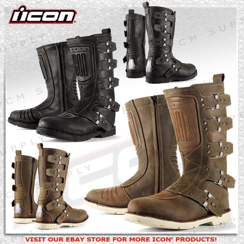 Icon 1000 collection elsinore motorcycle street road urban leather boot