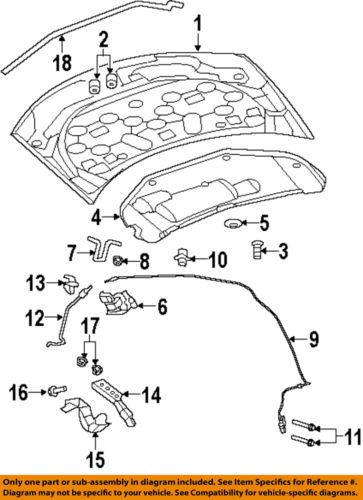 Chrysler oem 6509000aa hood-support rod retainer clip