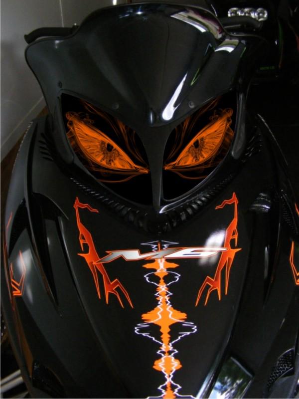 Arctic cat crossfire m6 m8  m f 1000 t660 sled turbo headlight decal sticker 2