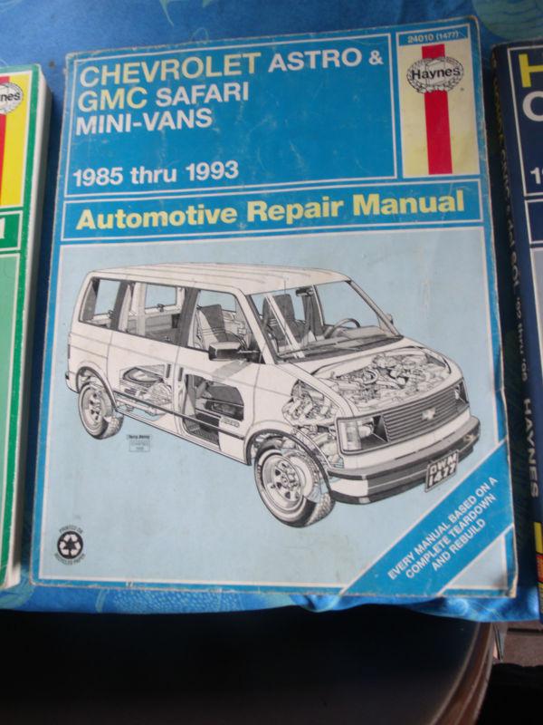 Haynes repair manual book chevrolet astro & gmc safari mini-vans 1985-1993