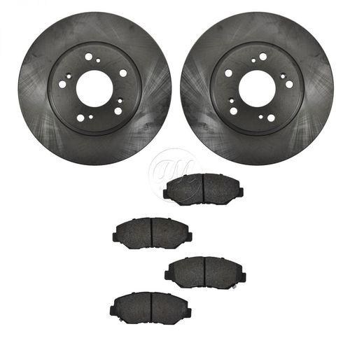 02-04 honda cr-v crv front semi metallic brake pads & 2 rotors discs set kit