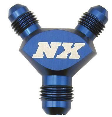 Nitrous express 16082 fitting adapter y -4 an male aluminum blue each