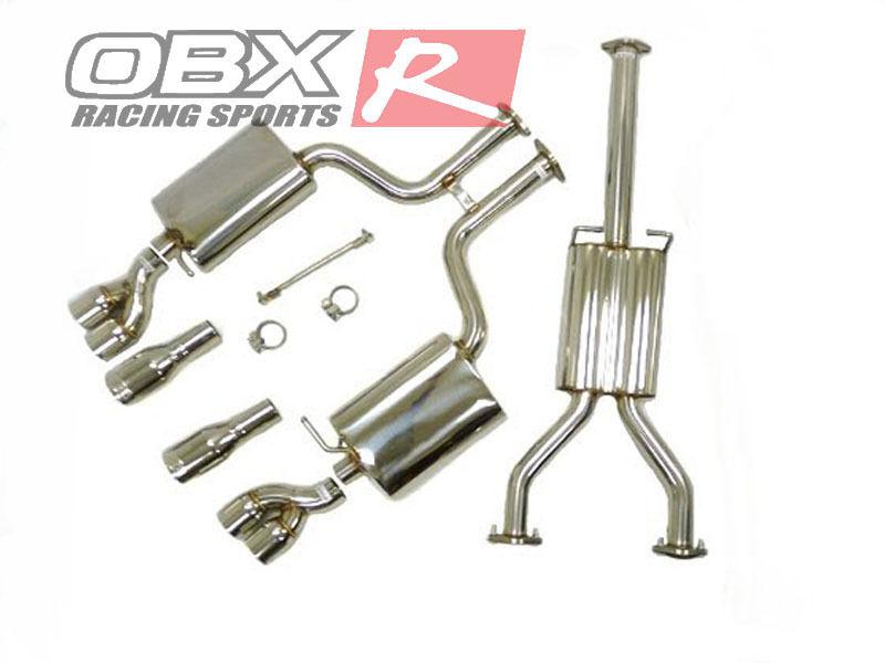 Obx catback exhaust 06-08 audi a4 b7 2.0l quattro manual dual tip 