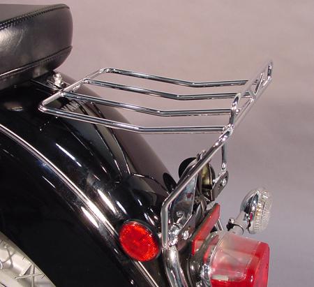 Mc enterprises fender mini rack deluxe rear chrome v-star 650 classic/silverado