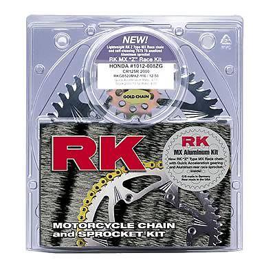 Rk chain 1044-060sg chain and sprocket kit off-road gold o-ring type chain kit