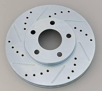 Power stop brake rotor cross-drilled/slotted passenger side rear ea ar-8174xr