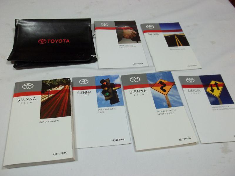 2010 toyota sienna owner manual 9/pc.set+navigation & black toyota factory case