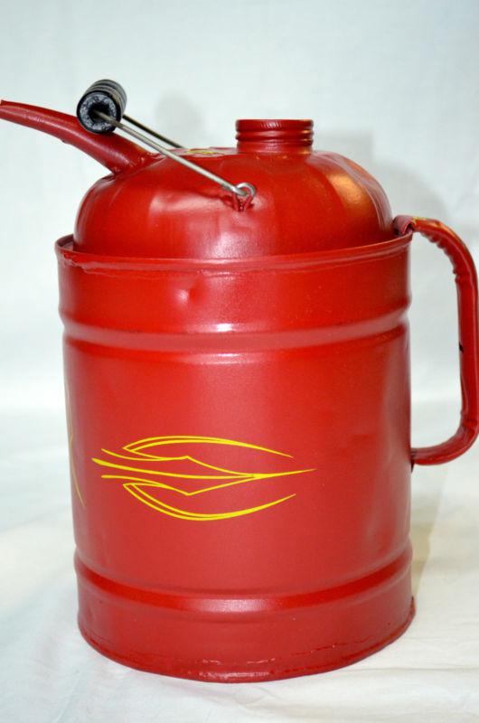 Vintage pin striped gas can