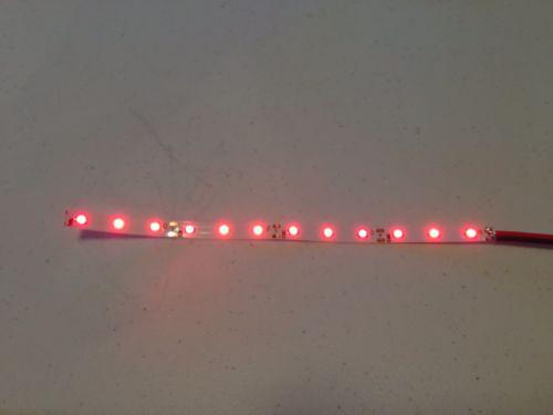 (2) red 12v 20 cm 8 inch led strip 12 led 2 piece kit non-waterproof usa seller