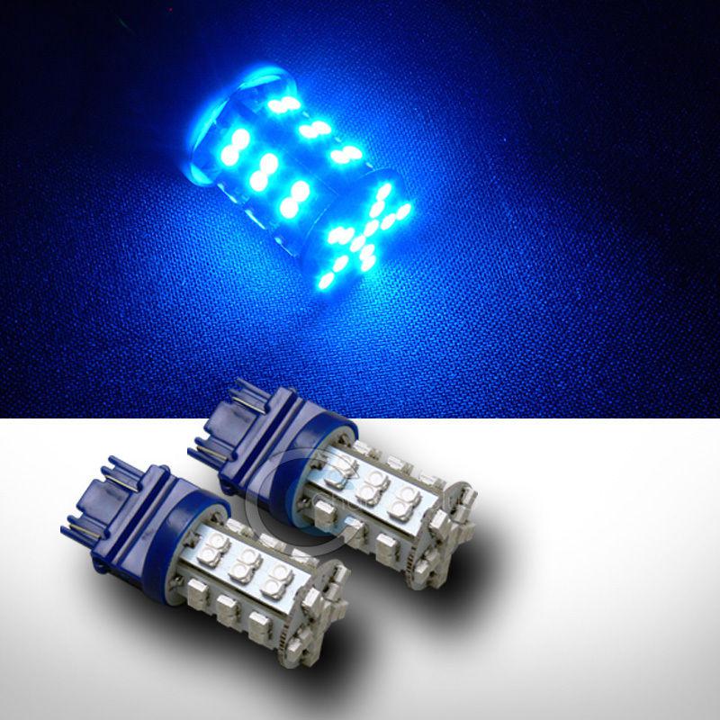 2x 3157 42 3528 smd led super blue rear/tail turn signal light bulb dc 12v aa18