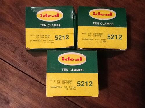 Ideal 5212 radiator hose clamps #12 1/2 to1-1/4" 13-32mm 