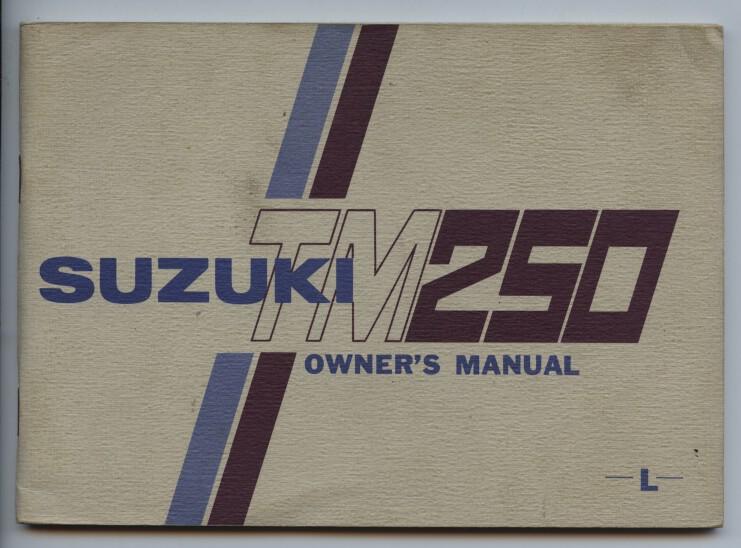 1974 suzuki tm250 owner's manual