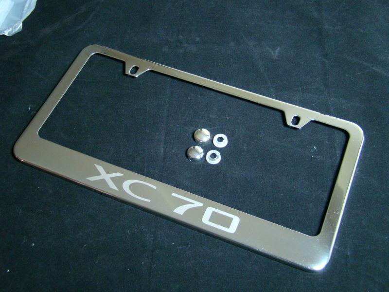 Volvo  xc70  chrome license plate frame stainless steel 