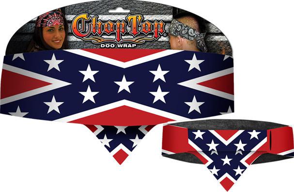 Chop top: rebel flag du doo rag casual motorcycle biker head wrap new 