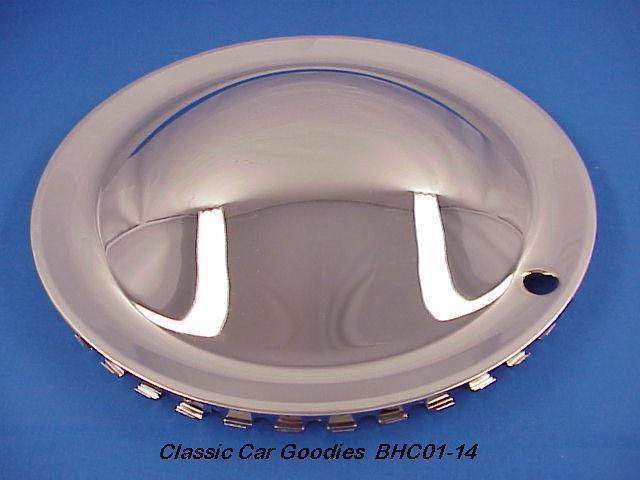 Hub cap (1) full baby moon chrome steel 14" classic