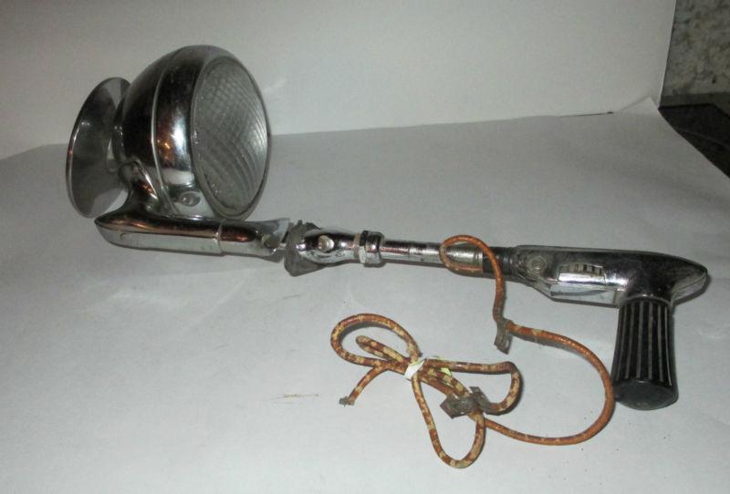 Vintage guide s-18 car spotlight with mirror auto truck police rat rod accessory