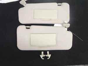 09-10 nissan murano oem sunvisor pair w clips tan