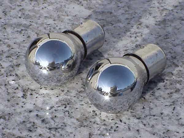 Single filament 1156 chrome bulbs for clear signals