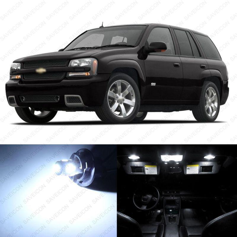 11 x xenon white led interior light package for 2002 - 2009 chevy trailblazer