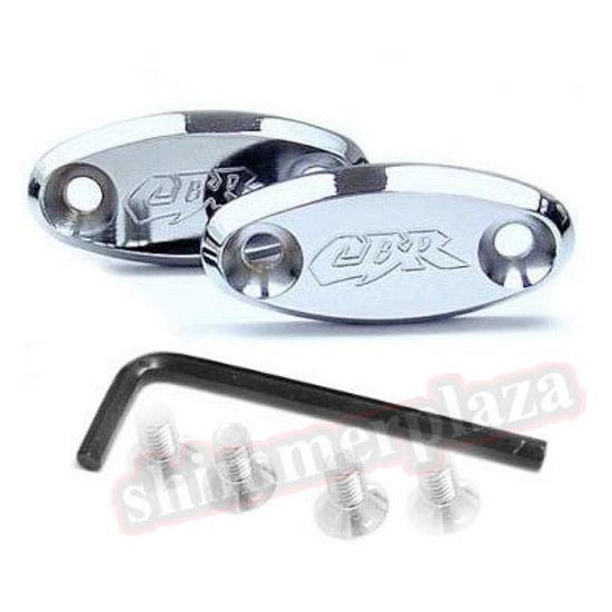 Chrome mirror base plates for honda cbr 600 f4 f4i 929 954 rr 01 02 03 04 05