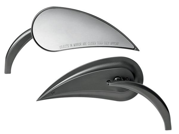 Arlen ness black rad iii 3 mirrors set for harley & metric models dot approved