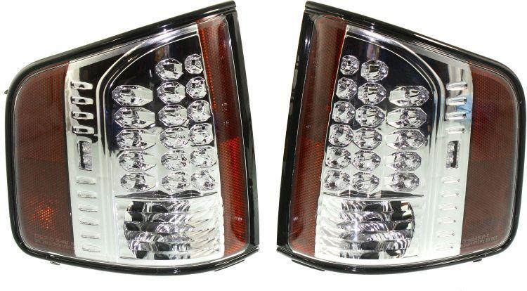 Led clear tail light brake lamp rear lens/housing pair set driver/passenger side