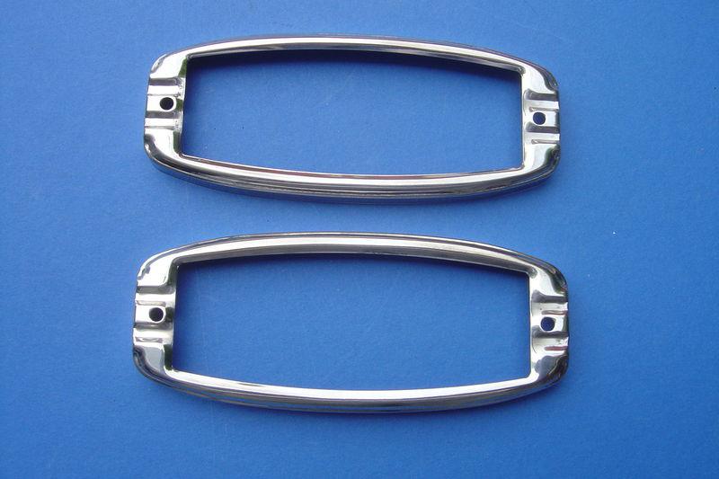 1941-41-1942-1946-1947-47-1948-48 chevrolet taillight bezels-stainless-pair-new