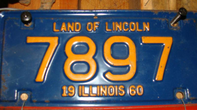 Vintage ill licence plate 1960 hard to find 