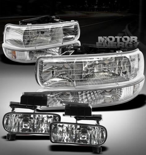 1999-2002 silverado/2000-2006 tahoe suburban crystal head lights+bumper+fog lamp