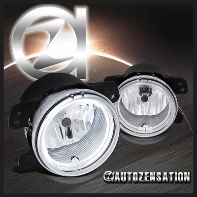 05-07 magnum 06-10 300 touring wrangler ccfl halo clear bumper fog lights kit