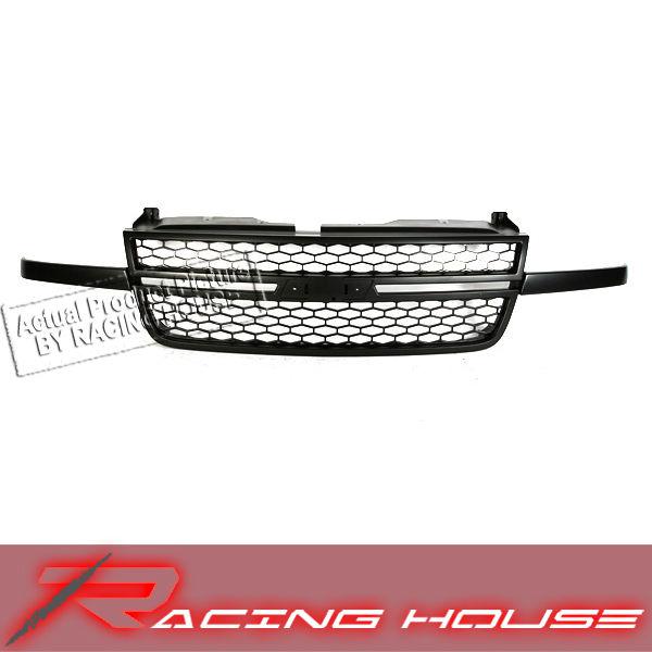 06-07 chevy silverado ss matte black w/ honeycomb new grille grill replacement