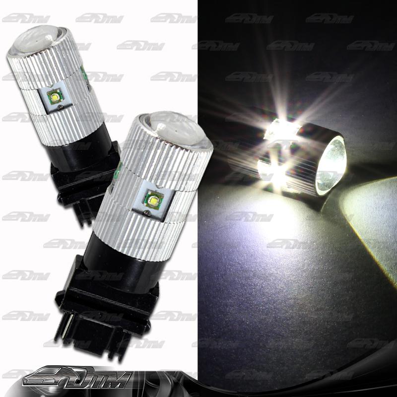 1x pair white 12v 5led 25w cree led 3156 led projector parking brake light bulbs